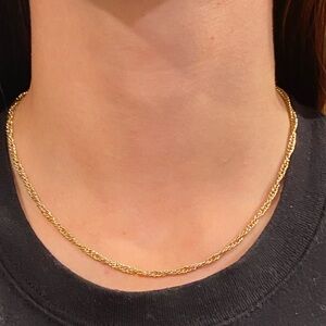 Gold Rope Chain Necklace